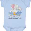 inktastic My Great Aunt Loves Me To the Moon and Back Baby Bodysuit (Blue)