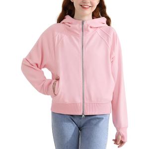 Alisoker Kids Zip Up Hoodies, Pink, Size 13-14Y