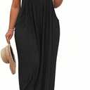 TAKEYAL Women's Plus Size Jumpsuit Overalls Wide Leg Casual Summer Rompers Adjustable Loose Fit Jumpsuits With Pockets 2025 (3X-Large Plus, Black)