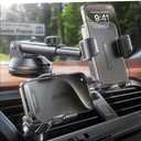 LISEN Back to School Car Phone Holder Mount, 3 in 1 Dashboard Air Vent Windshield Cell Phone Mount for Car, Adjustable Holders for Your Vent for iPhone 16 Pro Max Plus 16 15 14 13 Samusung, Black