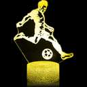 Soccer Night Light for Kids, 3D Optical Illusion Mood Light 16 Color s LED Dimmable with Remote Room Football Decor, No.10 Argentine Soccer Lamp Gifts Toys for Boys Girls Teens Men, (DHMMXUS)