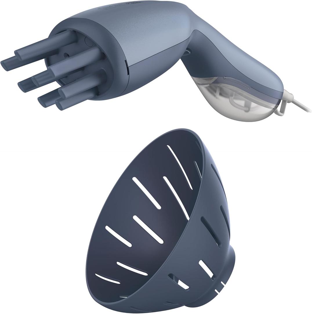 Infiniti PRO by CONAIR Steam Therapy Hair Steamer, Portable Styling Tool with 7-Inch Diffuser Attachment, 30-Second Heat-Up, Penetrating Steam for Detangling, Reshaping, and Volumizing Curls, Blue