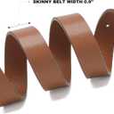 HOTWILL Women Belts for Jeans Dress Skinny Waist Belt with Gold Triangle Buckle 0.90" Width Thin Belts for Ladies Brown Medium (Brown)