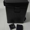 Small Bathroom Trash Can with Lid Soft Close-10L/2.6 Gal Stainless Steel Dog Poop Garbage Can-Metal Recycling Bins with Pedal for Bedroom Office Yard-Black (2.6 Gallons)