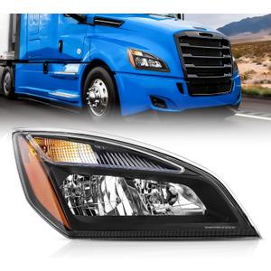 JFN Halogen Headlights Fit for Freightliner Cascadia 2018-2024, Replacement Headlamp DOT and SAE Approved, Perfect for Standard Models (Passenger Side (Right))