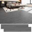54 Sq.Ft. Peel and Stick Vinyl Floor Tiles 36" x 6" Wood Look Planks, 36 Pack Waterproof Self-Adhesive Flooring Tiles, DIY for Renter, Kitchen, Living Room, RV, Nature Gray