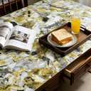 Drawer and Shelf Liner - Yellow Black Marble Pattern,Non Adhesive Non Slip Waterproof Easy-Clean Liner for Kitchen Cabinet, Refrigerator, Bathroom, Pantry Storage Drawers, 12 in x 10 Ft