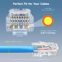 Cable Matters 50-Pack Cat 6 Pass Through RJ45 Connectors, 50 Gold Plated (Cat 6 Ends / Cat6 Connector /RJ45 Modular Plugs/Ethernet Plugs/Network Connector) for Solid or Stranded UTP Ethernet Cable