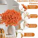 2 x Alupssuc 24 Bundles Artificial Fall Mums Flowers for Outdoors Decoration, UV Resistant Silk Violet and Faux Eucalyptus Autumn Fake Plants for Outside Indoor Yard Home Patio Porch Decor