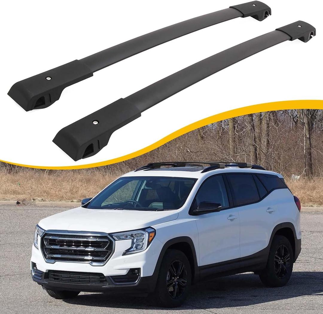 Cross Bars Roof Rack Fit for GMC Terrain 2018 2019 2020 2021 2022 2023 2024 Luggage Rack Crossbar Cargo Carrier with Side Rails