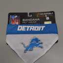 Pets First NFL Dog Bandana - Detroit Lions Reversible PET Bandana. 2 Sided Sports Bandana with a Premium Embroidery Team Logo, Small/Medium.