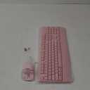 MEETION Wireless Keyboard and Mouse, Full-Sized Cordless Keyboard with Wrist Rest and 3 DPI Adjustable Mouse, 2.4G Wireless, Compatible with PC/Computer/Laptop/Windows/Mac, Pink