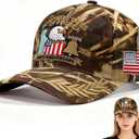 250 Anniversary USA Hat, USA Baseball Cap 1776-2026 American Eagles Hat Patriotic Embroidered Hats for Men Women (Camouflage)