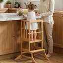 COSYLAND Toddler Standing Tower - Adjustable Height Kitchen Stool Helper