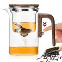 Teapot Glass Tea Infuser Steeper Magic Kettle Pot With Strainer (600ML)