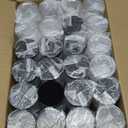 Plastic Jars with Lids, 48 Pcs 6 OZ Slime Containers with Screw On Lids Clear Round Plastic Storage Jars Refillable Container Jar for Travel Storage Home Kitchen Food