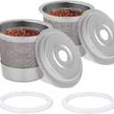 2 Pack Reusable Pods Compatible with Ninja Dual Brew Coffee Maker, Stainless Steel Permanent K Cups Filters for Ninja CFP101 & Ninja PB051 Coffee Maker