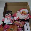 6 Pcs Christmas Table Decorations Pink Wooden Christmas Table Centerpieces Pink Xmas Decor Snowman Santa Claus Tabletop Sign Merry Xmas Ornament for Holiday Party Supplies