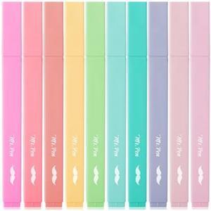 Mr. Pen- Aesthetic Highlighters, 10 pcs, Chisel Tip, Pastel Colors, Cute Highlighters Assorted Colors