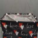 Essme Rectangular Heart Basket Gift Storage Box, Heart Storage Bins Organizer with Handles for Girls Room Decor, Basket, Shelf Basket.(Black love)