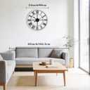 24 Inch Large Rustic Wall Clock Silent Non-Ticking Wooden Wall Clocks with Roman Numerals Farmhouse Decorative Clock for Living Room Bedroom Office (White, 24 Inch)