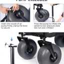 Hikenture Beach Wagon with Balloon Wheels, 9" PU Tires Collapsible Wagon, 440lbs Heavy Duty Beach Cart with Big Wheels for Sand, Large Capacity Utility Wagons Carts Foldable