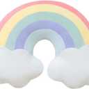 JIANEEXSQ Cloud Rainbow Shaped Pillow Home Decorative Creative Cushion Plush Stuffed Pillow Candy Color Cushion 00112021