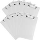 12 Pack Plastic Clipboards 12.6 x 9 inch Transparent Hardboard Office Whiteboard Clipboard with Low Profile Metal Clip, Memo Clipboards for Classroom Office School Supplies