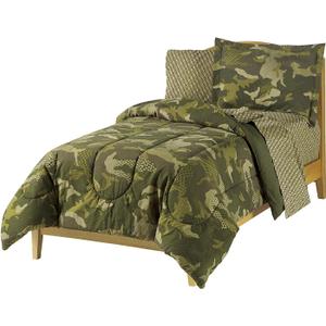 everydayhomeoutlet Dream Factory Boys Army Green Desert Camo Comforter Set, Multi, Twin