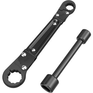Holdly Multi-Functional Angle Stop Wrench Kit - Plumbing Tools for Professional Plumbers | Installing & Removing Compression Angle Stop and Fittings (Black-Angle Stop Wrench Kit)