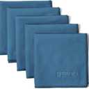 Pocket-Sized Sweat Towels - The Original Sweat Absorbing Handkerchiefs - Quick-Dry Microfiber Sweat Rags for Face, Hands, & Body - Men & Women - Gym, Sports, and Work (Blue: 5 Pack)
