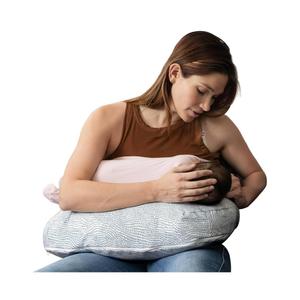 Boppy Nursing Pillow - Ergonomic Bottle & Breastfeeding Pillow with High, Firm, Large Area, Water-Repellent Cushion with Washable Cover; Baby Safety Alliance Verified - Blue Speckled Current