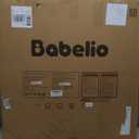 Babelio Upgraded Baby Gate with Cat Door, Auto Close Durable Dog Gate for Stairs, Doorways and House, Easy Walk Thru Safety Gate with Pet Door Includes 4 Wall Cups, 29-48" Wide, 30" Tall, Black