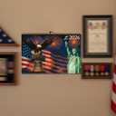 3 x 250th Anniversary American Patriotic 2026 Calendar, Spiral Bound Wall Calendar with Vintage Art, 12 Month Planner for Home & Office Decor