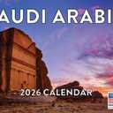 Saudi Arabia Calendar 2026 Wall 12 Month Monthly Saudi Arabian Gifts Calender | American Made In The USA