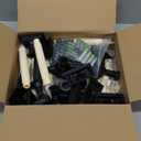 Enhon 18 Pack Battery Operated LED Window Candles, Dusk to Dawn Light Sensor, with Black Holders and Suction Cups, Ivory Christmas Window Candles, Amber Flicker Flame (Batteries AA Included)