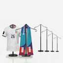 Reusable Shirt Display Stand-Mannequin Torso Tshirt Display Stand for Retail/Vendors,18-33" Adjustable Dress Form Mannequin Stand Clothes Rack,Portable Holder Jacket Coat Hanger,All Metal/Black/4 Pack