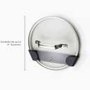 Joseph Joseph Cupboard Store - Set of 4 Pot and Pan Lid Holders Self Adhesive Wall Mount Storage Organizer, Suitable for Lids Up to 9 in , 3M VHB Tape Included, Gray