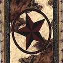 Brown Hand Towels for Bathroom,Set of 2,Western Texas Star Vintage Style Stars On Wood Panel Print Rustic,Soft Absorbent Small Bath Towel Kitchen Dish Guest Towel Home Decor 15.7"x27.5"