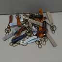 Yinkin 24 Pcs Christian Inspirational Bible Verse Keychains Christmas Gifts Bulk Religious Scripture Quote Leather Keychain Strap for Church Sunday School Baptism Party Favors