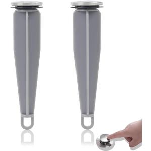 (2-Pack) Bathroom Sink Pop-Up Stoppers - Plastic Pop-Up Stoppers with Chrome Finish - Standard Design 1-1/4 Cap Outer Diameter, 4-7/8 Overall Height - with 1 Mounting Hole and Gasket Seal