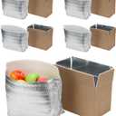 5 Pack Insulated Shipping Boxes with Aluminum Foil Liner, Thermo Chill Insulated Box for Shipping Frozen Food Cold Shipping, Reusable Cooler Box for Packing Supplies, 11 x 6 x 7 Inch