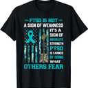 PTSD Is Not A Sign Of Weakness Awareness Veteran Camo T-Shirt, Size: Large