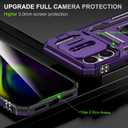 Case Compatible with 17 Pro Max Case with Kickstand Ring & HD Screen Protector, with Camera Cover, fit Magnet Car Mount, for iPhone 17 Pro Max (Purple)