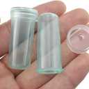 HAHIYO 60PCs 1.6X0.7Inch Transparent Green Plastic Floral Tubes Floral Water Tubes Flower Vials with Silicone Cap for Plants Fresh Flowers Arrangement Decoration Milkweed Cutting Florist Supplies