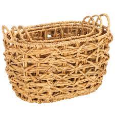 11.5x18.5, 9.5x17.5, 8x16in Woven Baskets, Wheat, 3pc