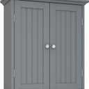 ChooChoo Bathroom Wall Cabinet, Over The Toilet Space Saver Storage Cabinet, Medicine Cabinet with 2 Door and Adjustable Shelves, Cupboard, Navy Blue (Grey)