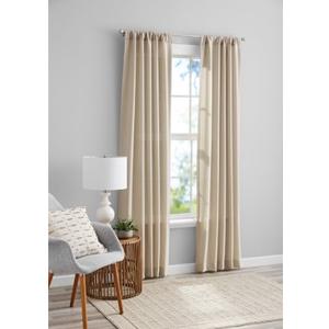 Mainstays Tille Light Filtering Curtain Panel Pair, Set of 2, Beige, 40"W x 52"L