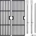 463673519 463625217 Heat Tent and Grates Grill Parts for Charbroil 2 Burner Replacement Parts Heat Shields Grill Grates Burners 463625219 463673617 Char-Broil Performance Gas Heat Plates