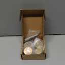 YANGQIHOME Pack of 4, Brushed Brass Decorative Wall Hooks, 32mm x 30mm, for Bathroom,Lavatory,Clothing Store, Hotel, Cafe,Hat,Towel Coat Hook Hangers Wall Mounted (Round)